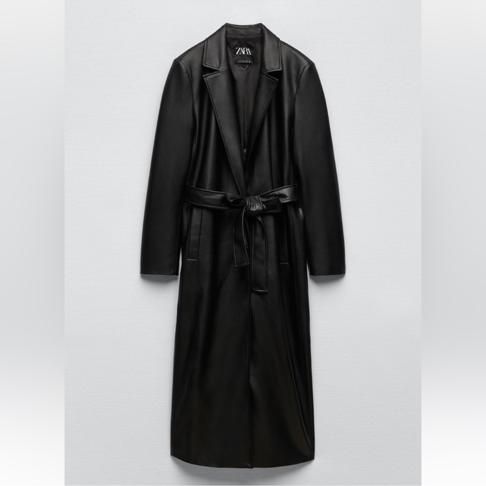 - Beautiful faux leather trench